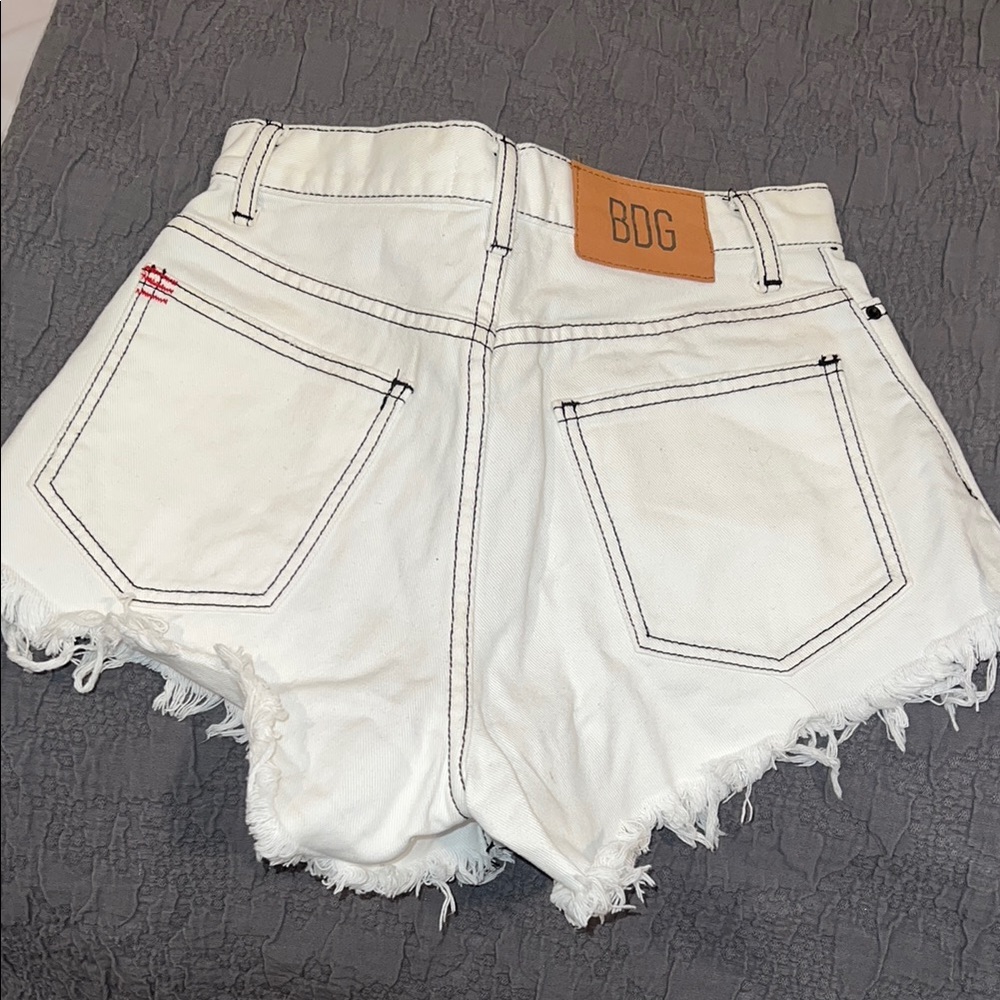 BDG Women's White Denim Shorts